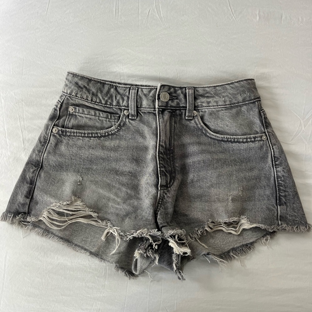 Garage Gray Distressed Jean Shorts